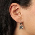 La Vie Parisienne-Filigree Butterfly Hooks-Earrings-Blue Ruby Jewellery-Vancouver Canada