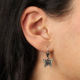 La Vie Parisienne-Filigree Butterfly Hooks-Earrings-Blue Ruby Jewellery-Vancouver Canada