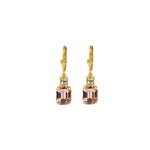 La Vie Parisienne-Rectangle Crystal Hooks-Earrings-14k Gold Plated, Amethyst Crystal-Blue Ruby Jewellery-Vancouver Canada