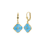 Clover Enamel Crystal Hooks Antique 14k Gold Plated, Enamel,  Pacific Opal Crystal