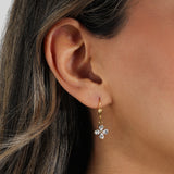 La Vie Parisienne-Lotus Flower Four Crystal Hooks-Earrings-Blue Ruby Jewellery-Vancouver Canada