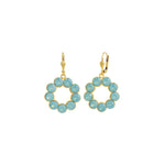 La Vie Parisienne-Open Circle Crystal Ring Hooks-Earrings-Blue Ruby Jewellery-Vancouver Canada