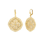 La Vie Parisienne-Round Clover Filigree Hooks-Earrings-Blue Ruby Jewellery-Vancouver Canada