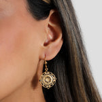 La Vie Parisienne-Flower Filigree Hooks-Earrings-Blue Ruby Jewellery-Vancouver Canada