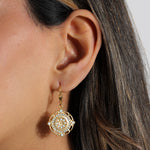 La Vie Parisienne-Flower Filigree Hooks-Earrings-Blue Ruby Jewellery-Vancouver Canada