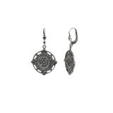 La Vie Parisienne-Flower Filigree Hooks-Earrings-Blue Ruby Jewellery-Vancouver Canada