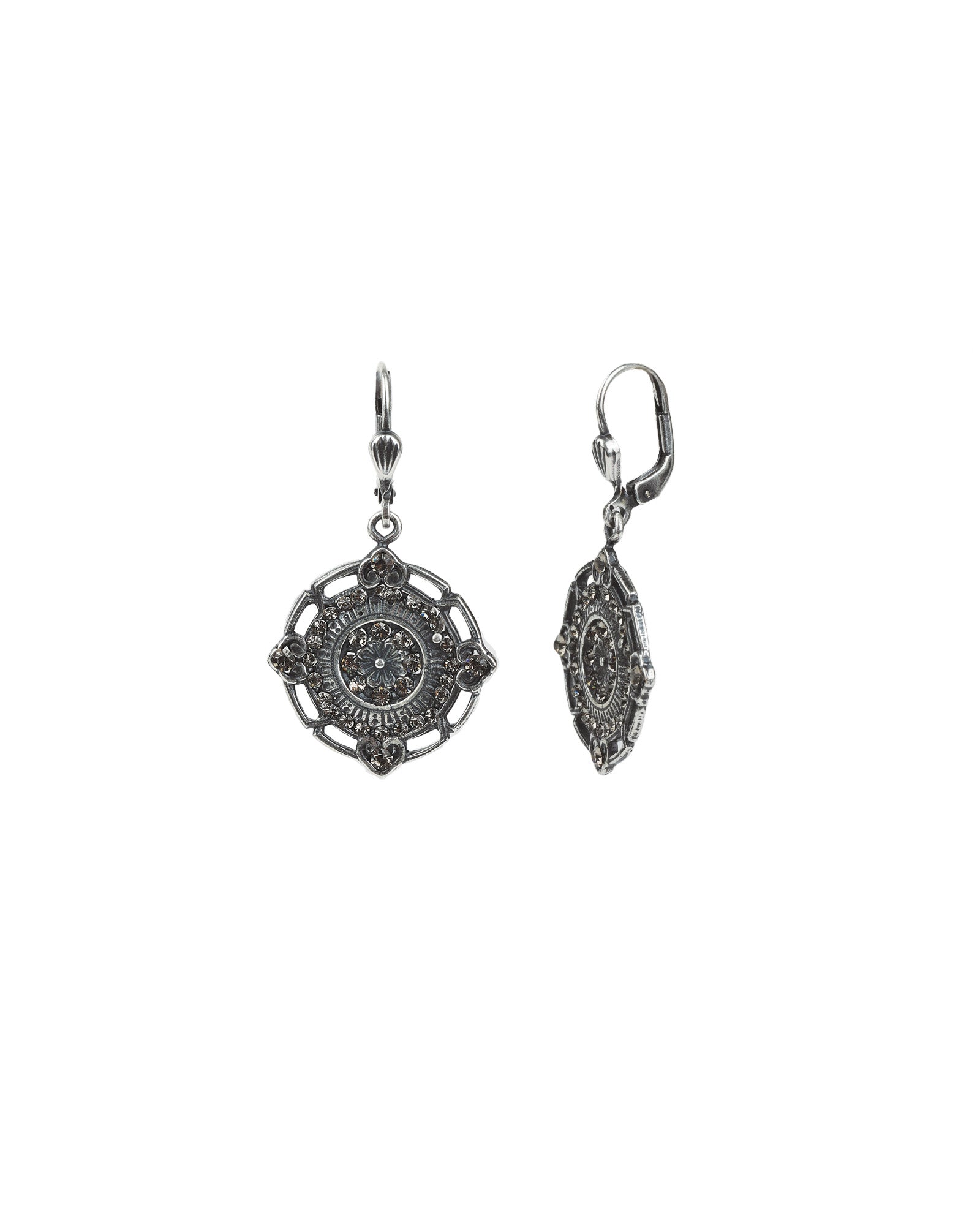 La Vie Parisienne-Flower Filigree Hooks-Earrings-Blue Ruby Jewellery-Vancouver Canada
