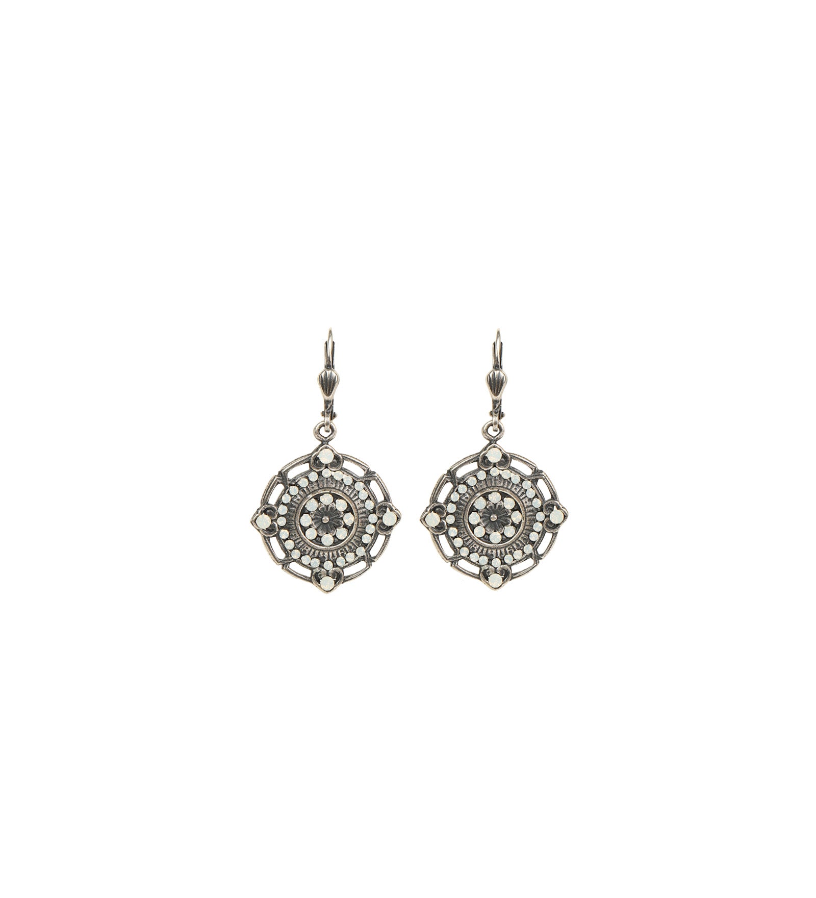 La Vie Parisienne-Flower Filigree Hooks-Earrings-Blue Ruby Jewellery-Vancouver Canada