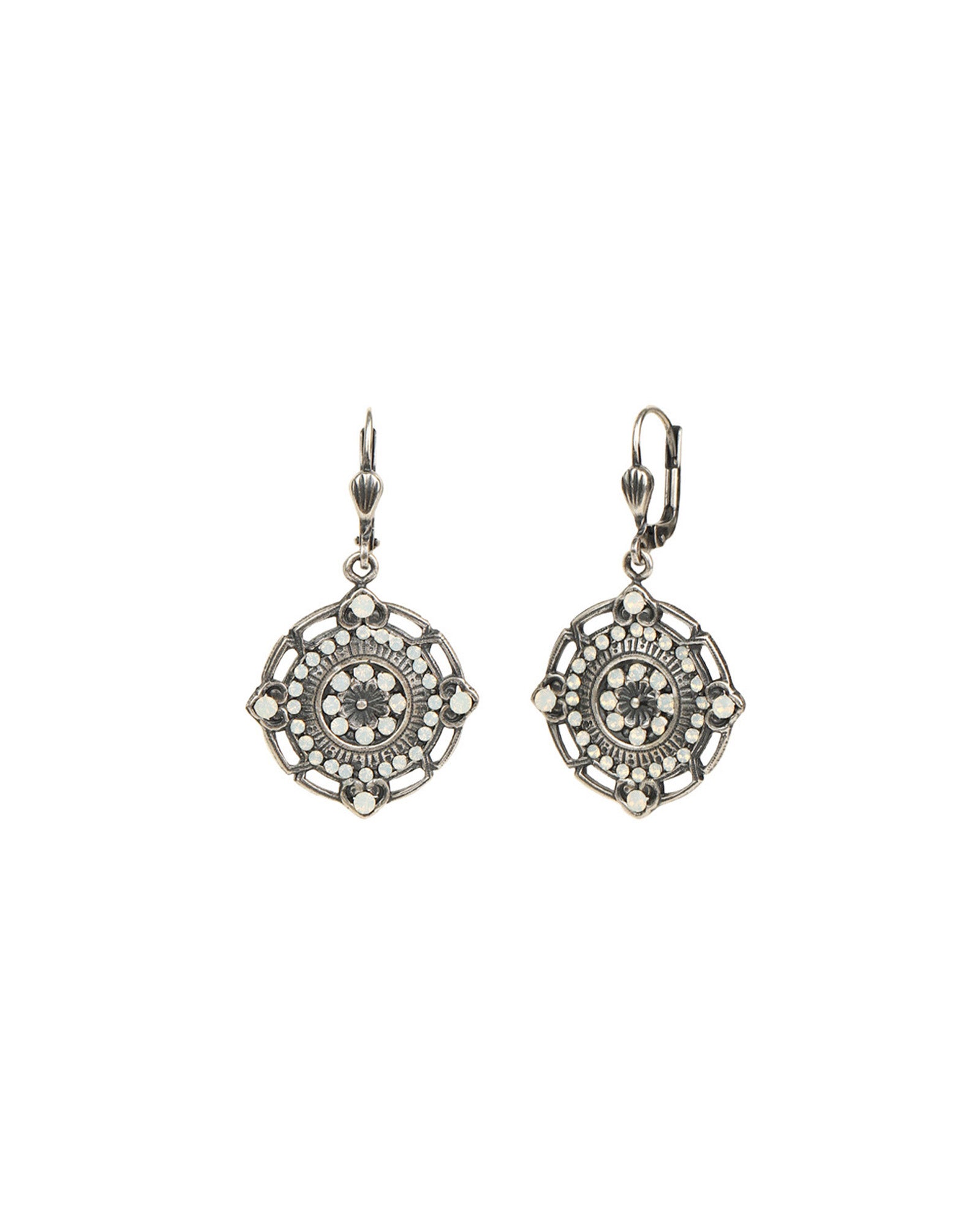 La Vie Parisienne-Flower Filigree Hooks-Earrings-Blue Ruby Jewellery-Vancouver Canada
