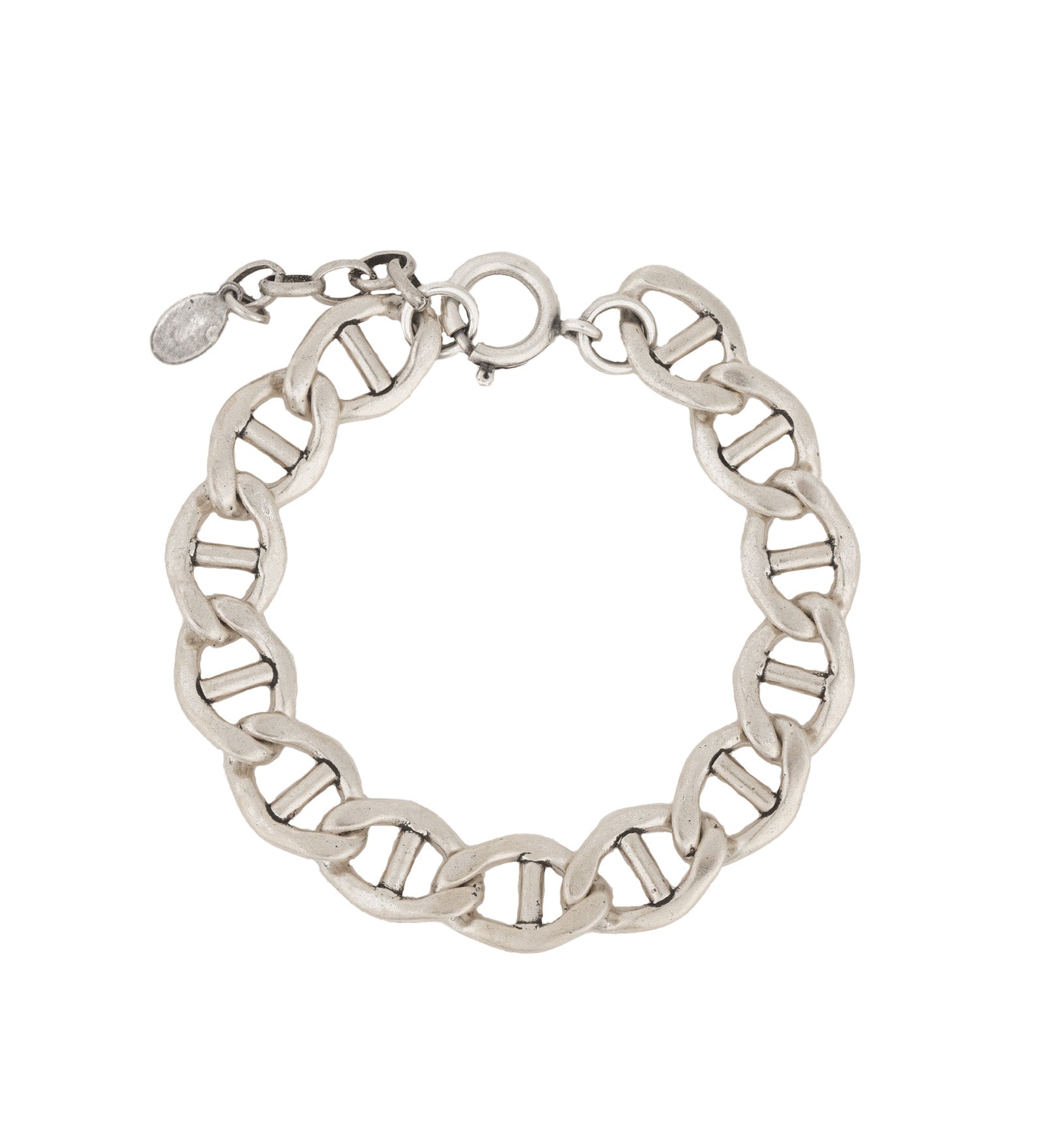 Mariner Link Bracelet Antique Silver Plated