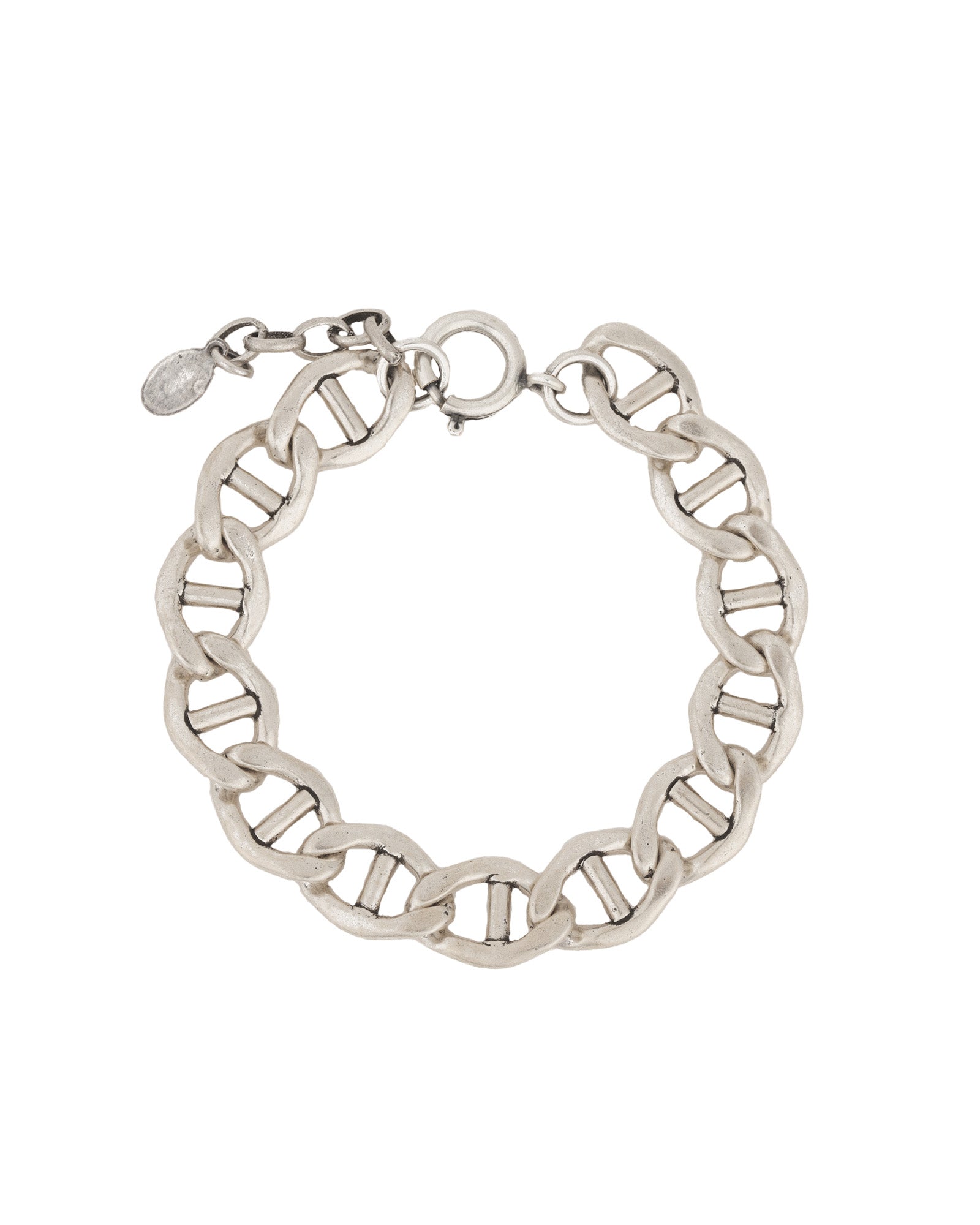 Mariner Link Bracelet Antique Silver Plated