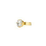 Forget Me Not Ring Antique 14k Gold Plated,  Shade Crystal / 7