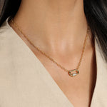La Vie Parisienne-Pavé Carabiner Necklace-Necklaces-Blue Ruby Jewellery-Vancouver Canada
