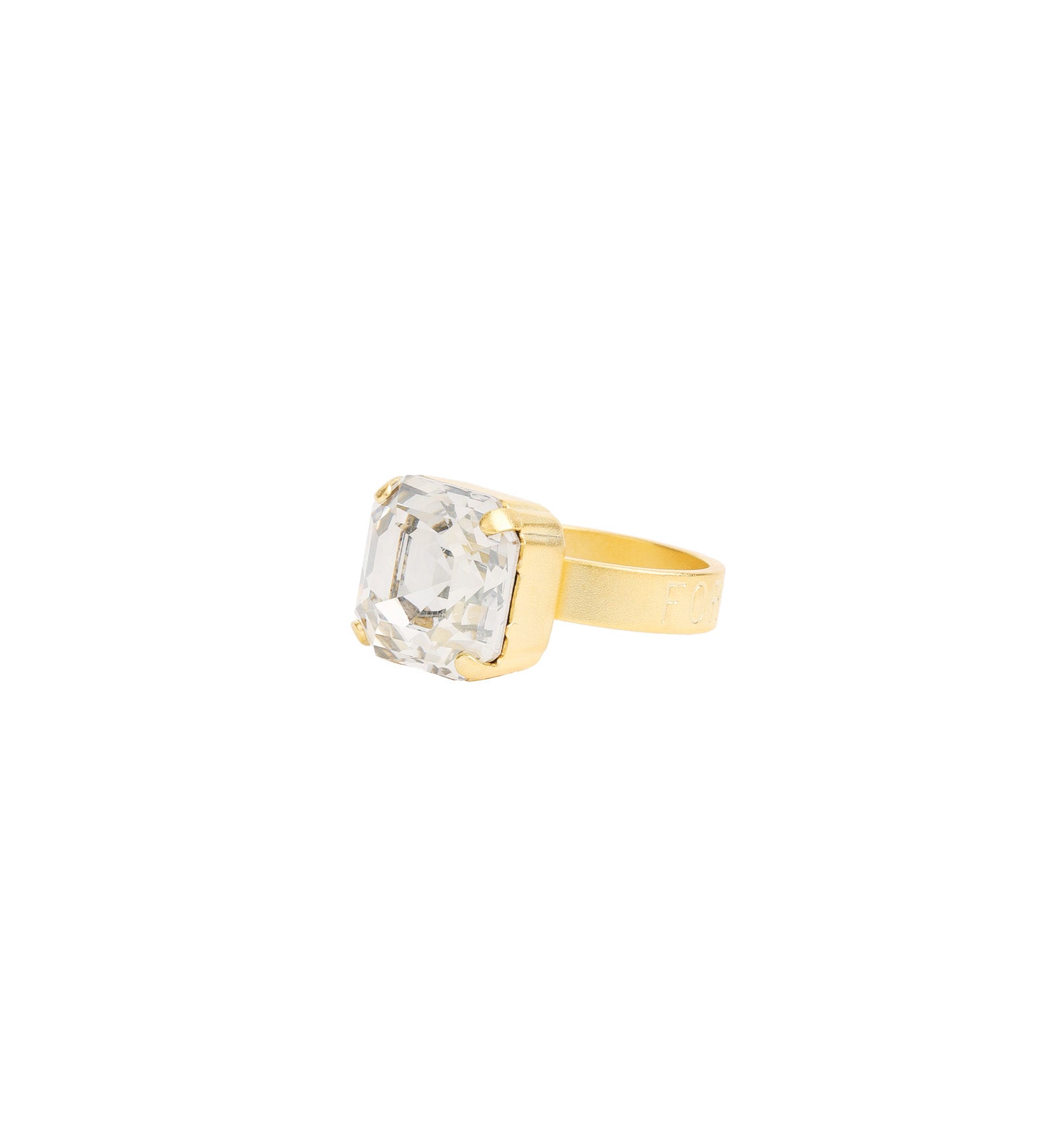 La Vie Parisienne-Forget Me Not Ring-Rings-14k Gold Plated, Shade Crystal-7-Blue Ruby Jewellery-Vancouver Canada