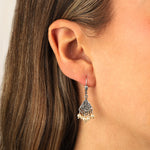 La Vie Parisienne-Fan Pearl Drop Hooks-Earrings-Blue Ruby Jewellery-Vancouver Canada