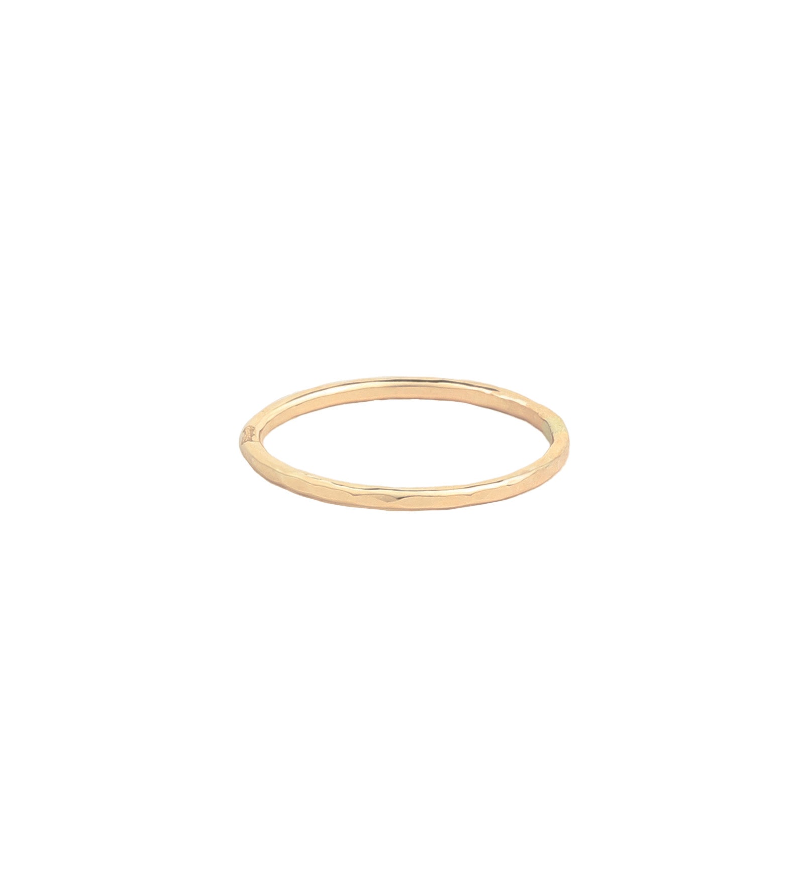Mikel Grant-Hammer Textured Stacking Ring-Rings-Blue Ruby Jewellery-Vancouver Canada