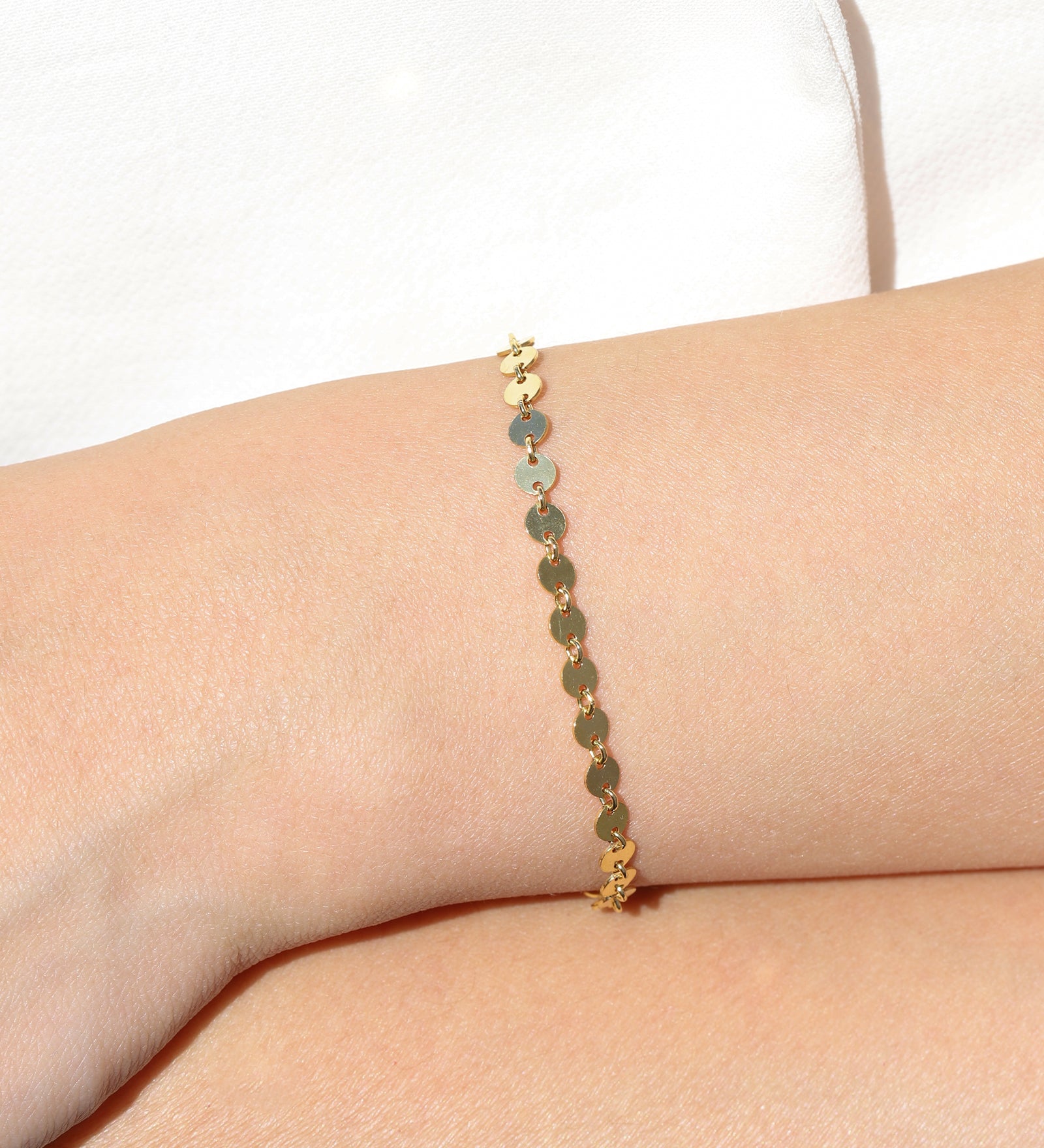 1948-Coin Chain Bracelet-Bracelets-Blue Ruby Jewellery-Vancouver Canada