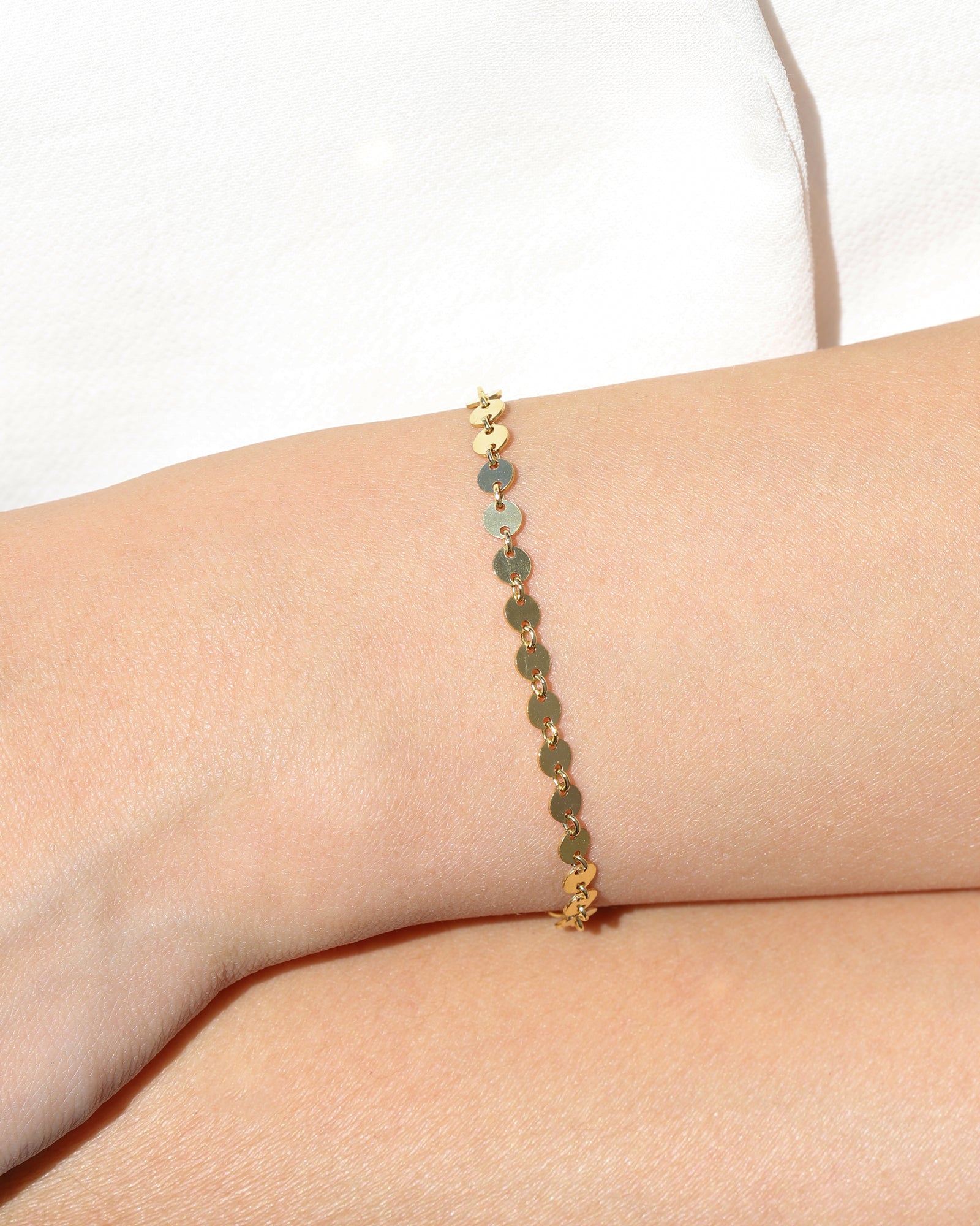 1948-Coin Chain Bracelet-Bracelets-Blue Ruby Jewellery-Vancouver Canada