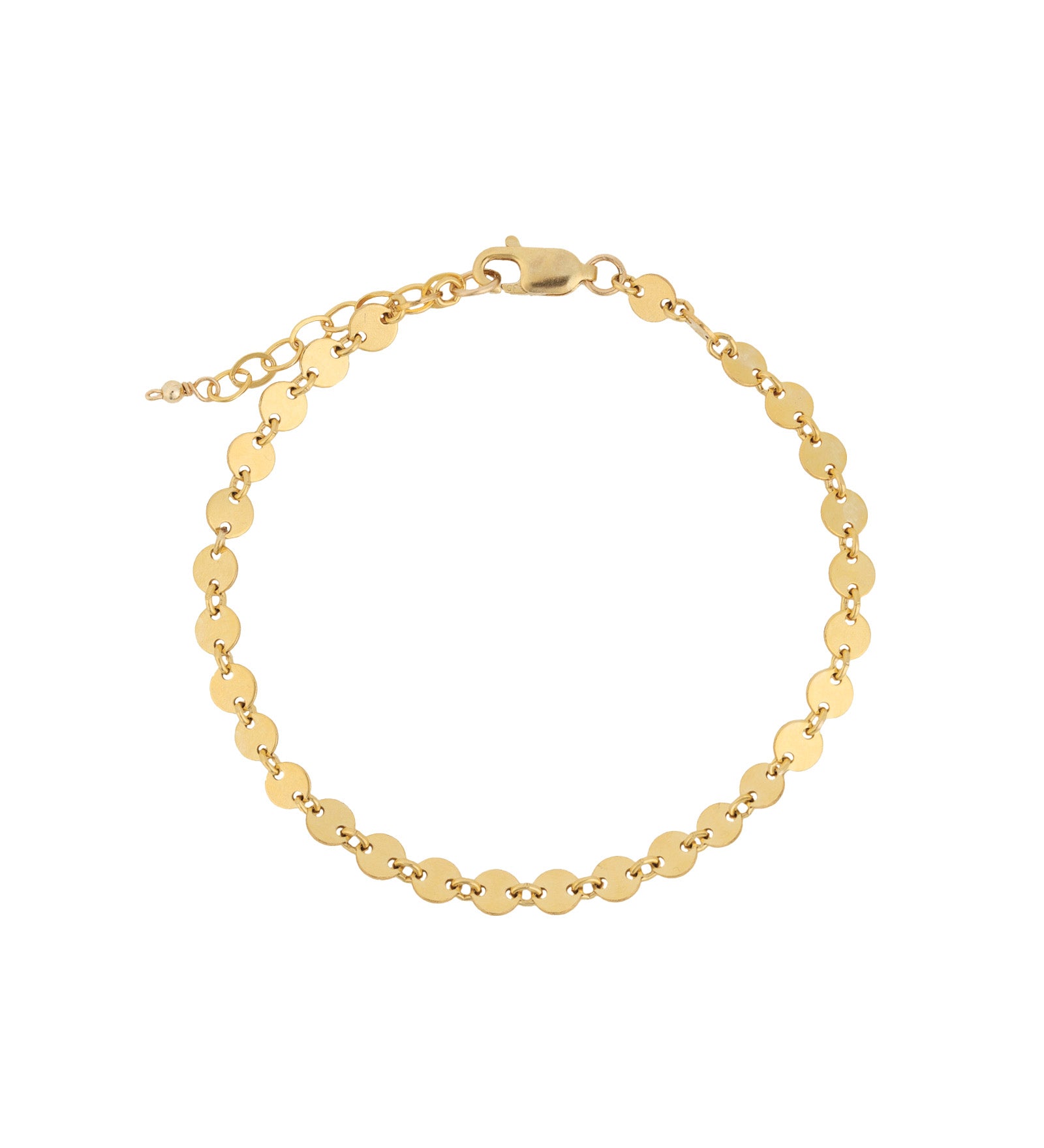 Coin Chain Bracelet 14k Gold Filled