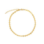 1948-Coin Chain Anklet-Anklets-14k Gold Filled-Blue Ruby Jewellery-Vancouver Canada