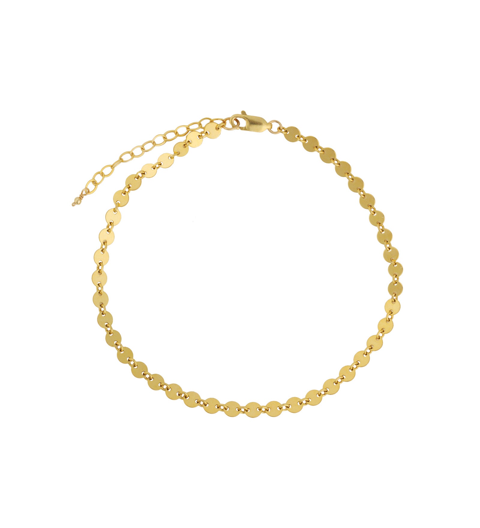 Coin Chain Anklet 14k Gold Filled