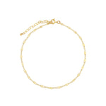 1948-Dap Chain Anklet-Anklets-14k Gold Filled-Blue Ruby Jewellery-Vancouver Canada