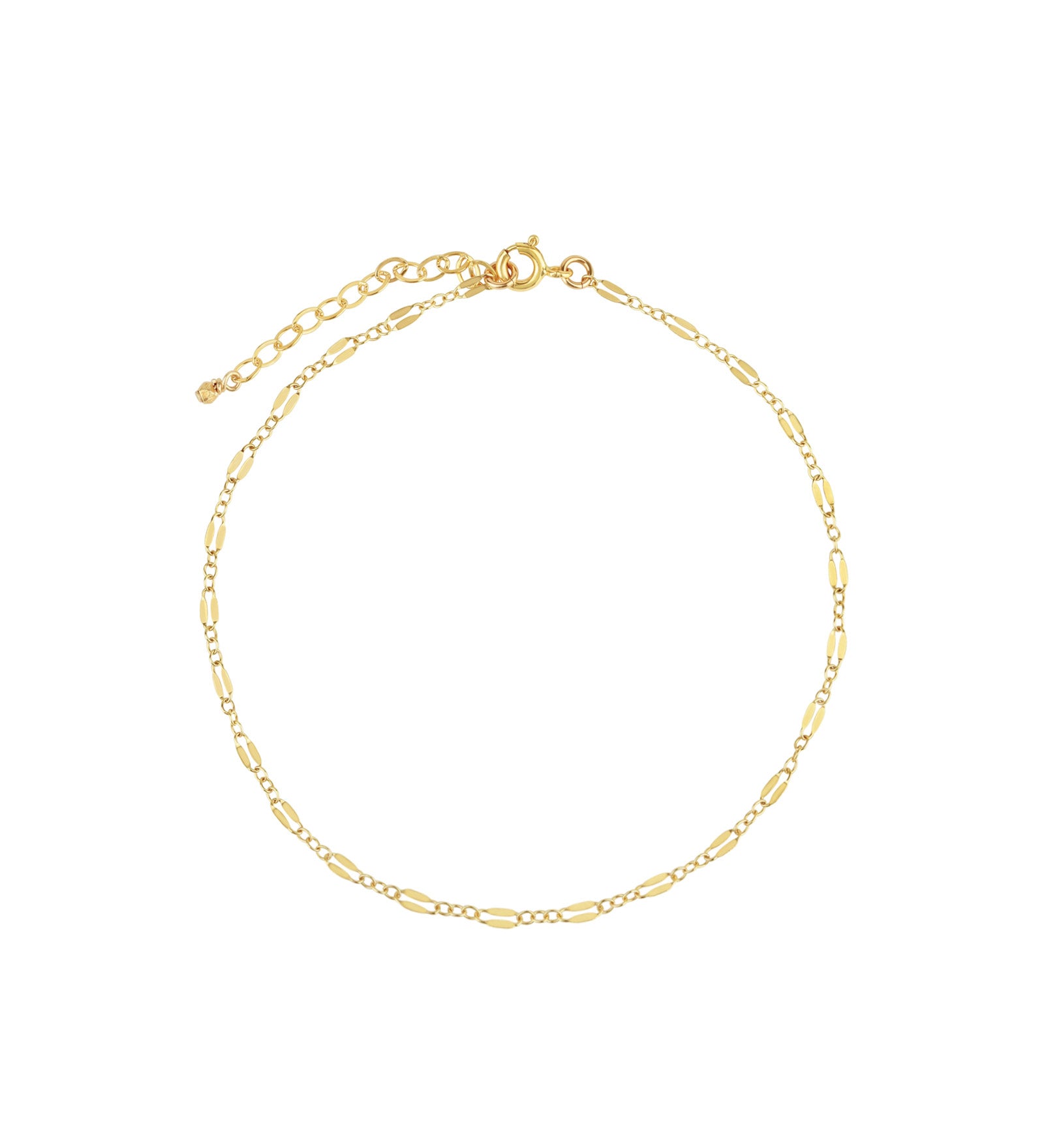 1948-Dap Chain Anklet-Anklets-14k Gold Filled-Blue Ruby Jewellery-Vancouver Canada