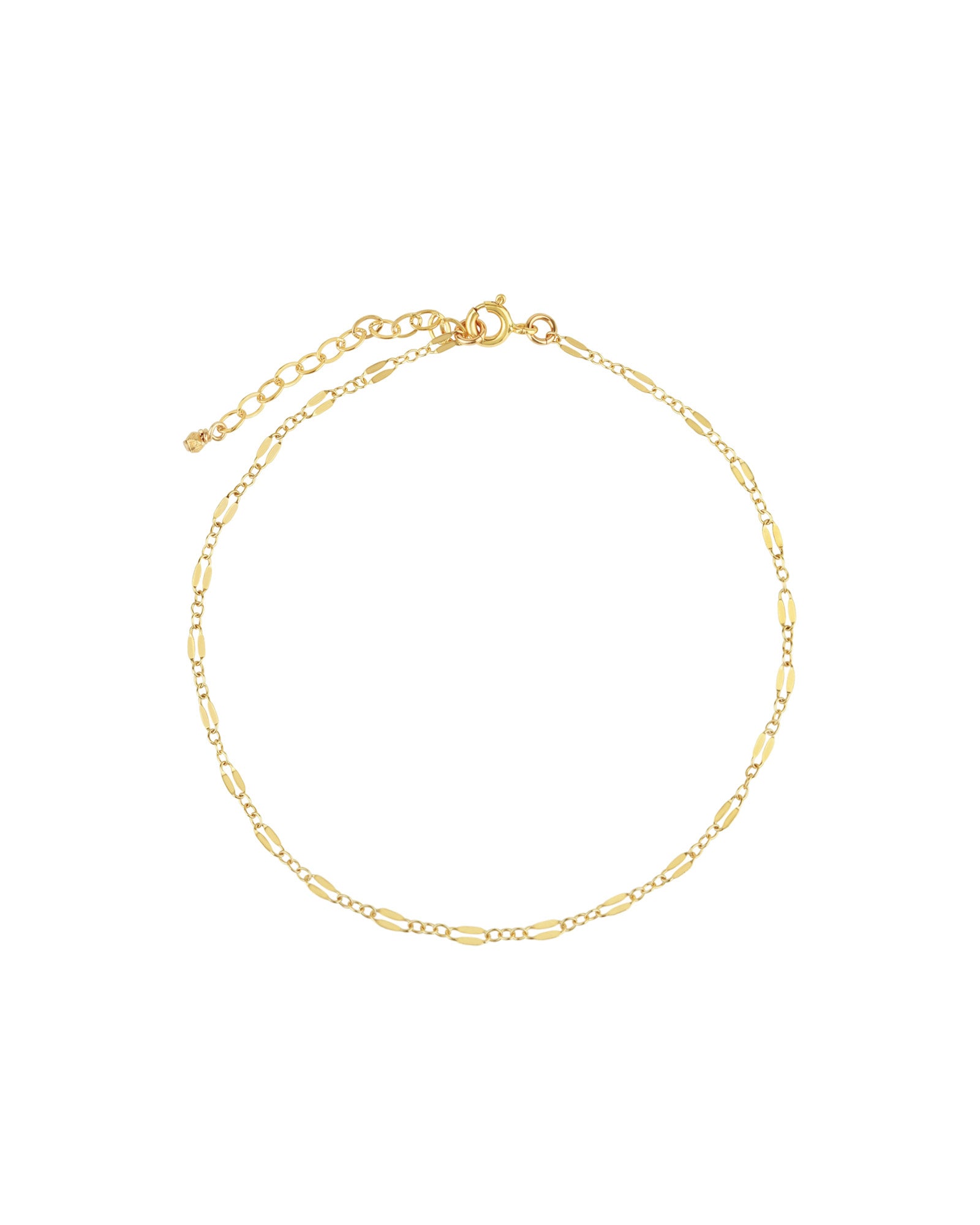 1948-Dap Chain Anklet-Anklets-14k Gold Filled-Blue Ruby Jewellery-Vancouver Canada