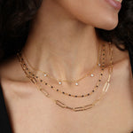 1948-Five Stationed CZ Drop Necklace-Necklaces-Blue Ruby Jewellery-Vancouver Canada