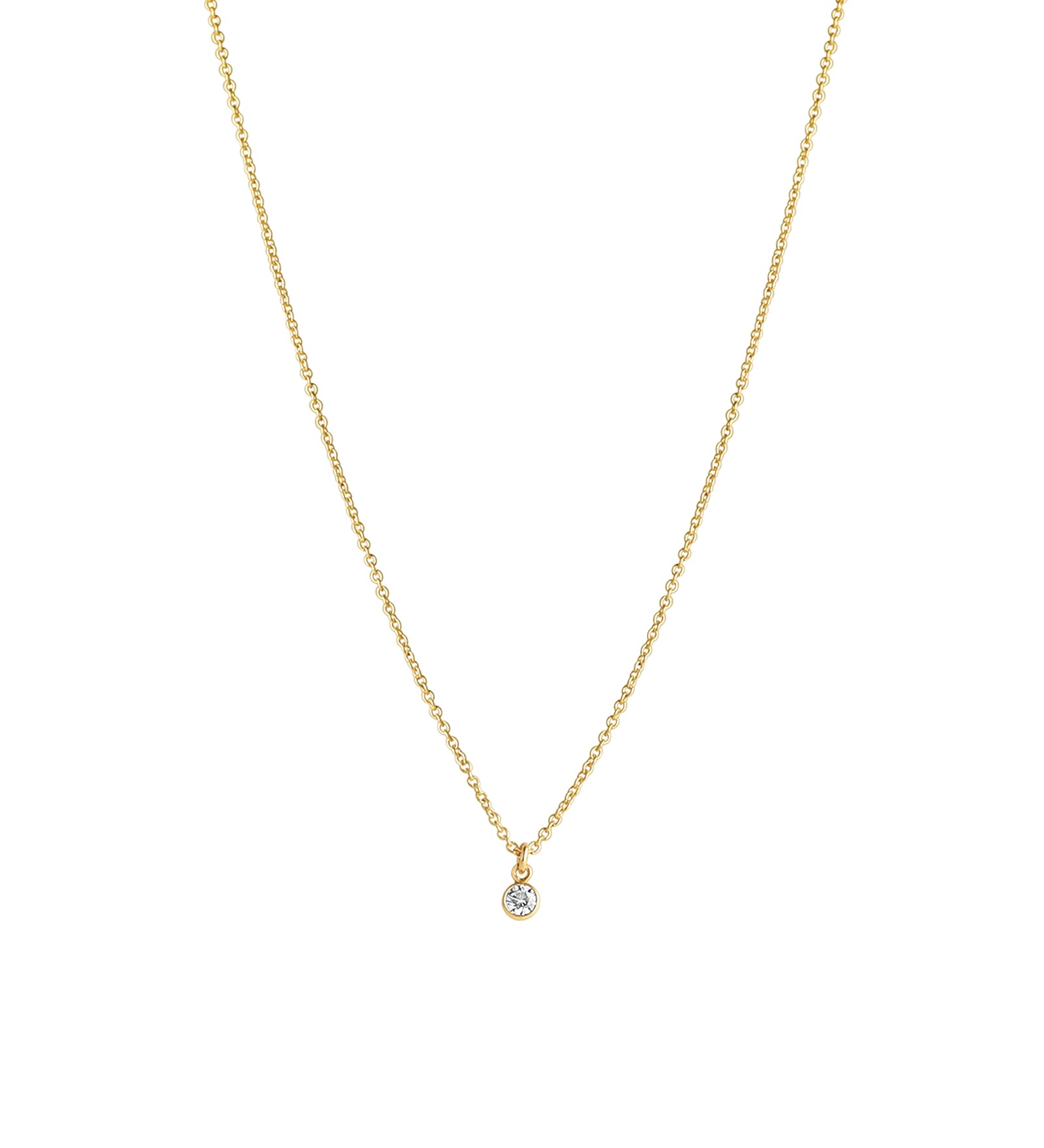 1948-Single CZ Drop Necklace-Necklaces-Blue Ruby Jewellery-Vancouver Canada