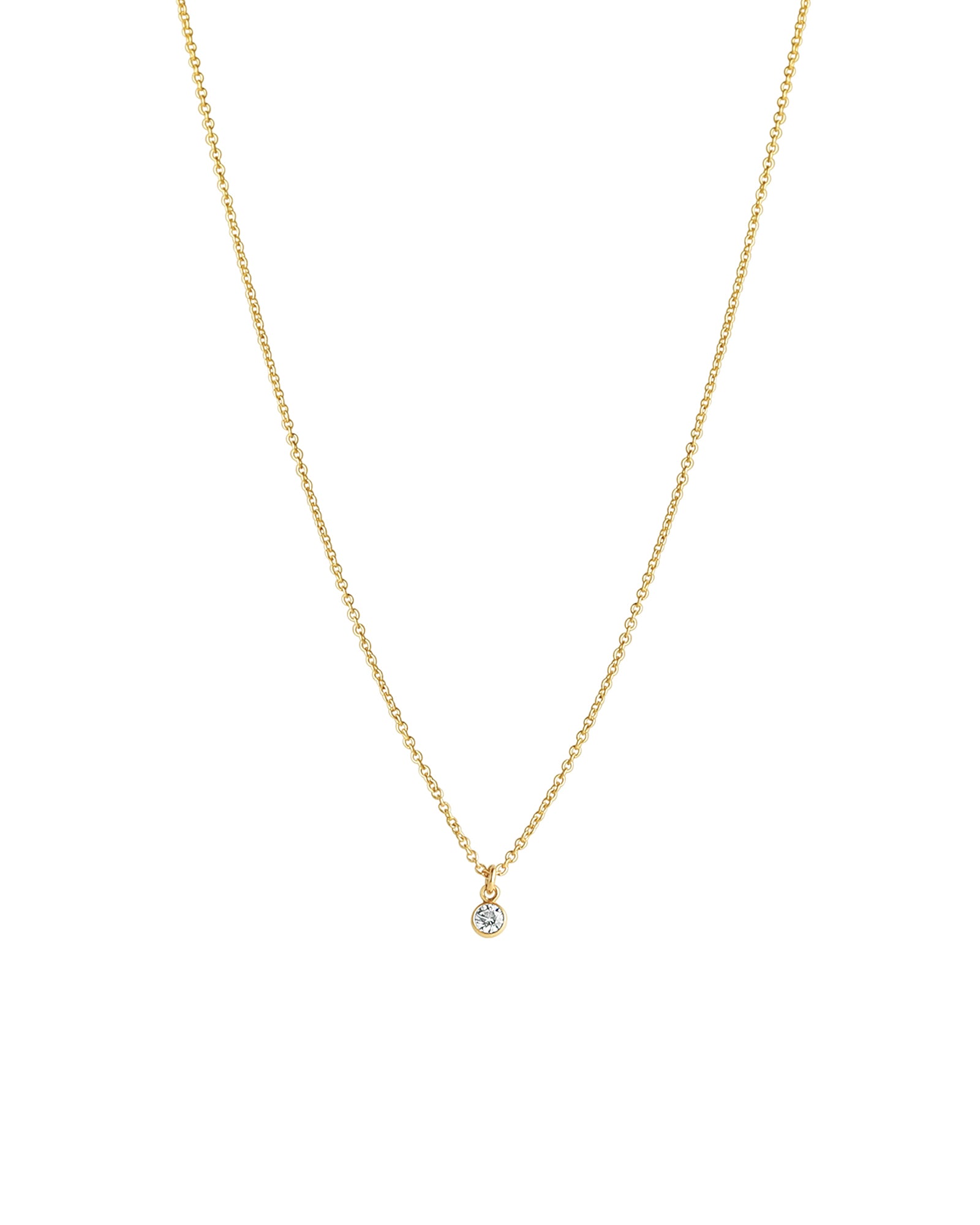 1948-Single CZ Drop Necklace-Necklaces-Blue Ruby Jewellery-Vancouver Canada