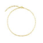 1948-Paperclip Chain Anklet | XS-Anklets-14k Gold Filled-Blue Ruby Jewellery-Vancouver Canada