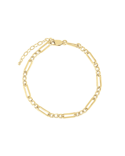 1948 Figaro Chain Bracelet I XL 14k Gold-fill | Blue Ruby Jewellery
