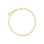 1948-Curb Chain Bracelet I Medium-Bracelets-14k Gold Filled-6.5 - 7.5"-Blue Ruby Jewellery-Vancouver Canada