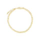 1948-Curb Chain Bracelet I Medium-Bracelets-14k Gold Filled-6.5 - 7.5"-Blue Ruby Jewellery-Vancouver Canada