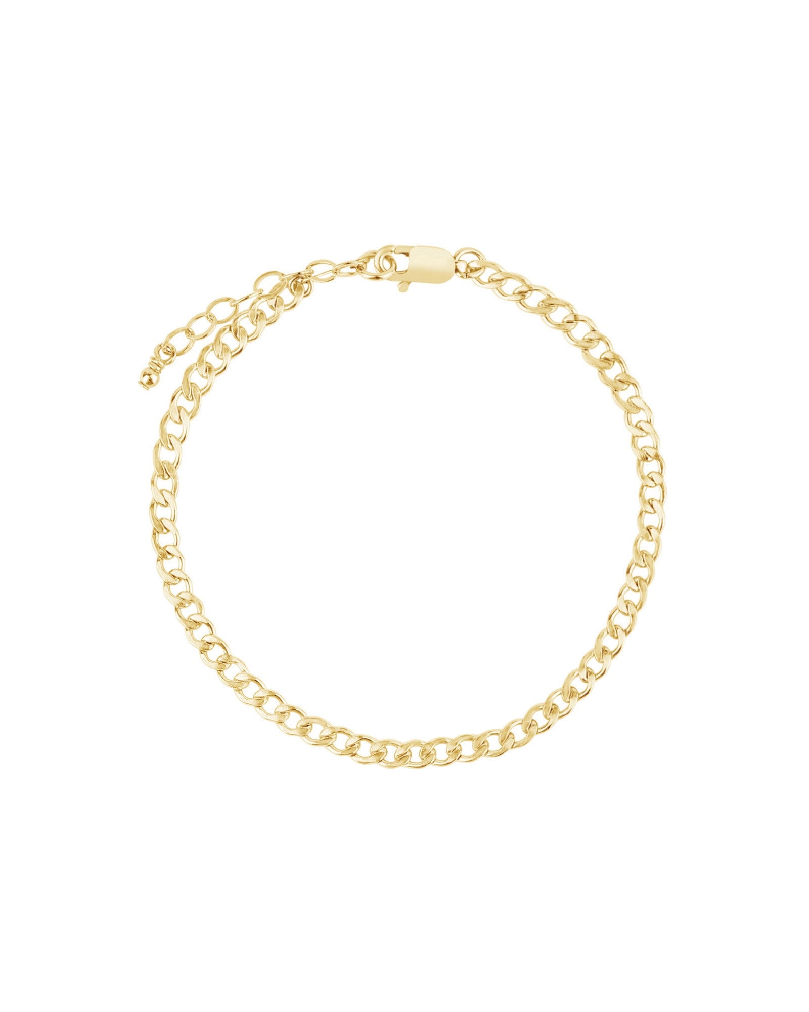 1948-Curb Chain Bracelet I Medium-Bracelets-14k Gold Filled-6.5 - 7.5"-Blue Ruby Jewellery-Vancouver Canada