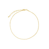 1948-Square Box Chain Anklet-Anklets-14k Gold Filled-Blue Ruby Jewellery-Vancouver Canada