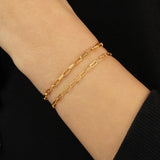1948-Rectangular Rolo Bracelet | Medium-Bracelets-Blue Ruby Jewellery-Vancouver Canada