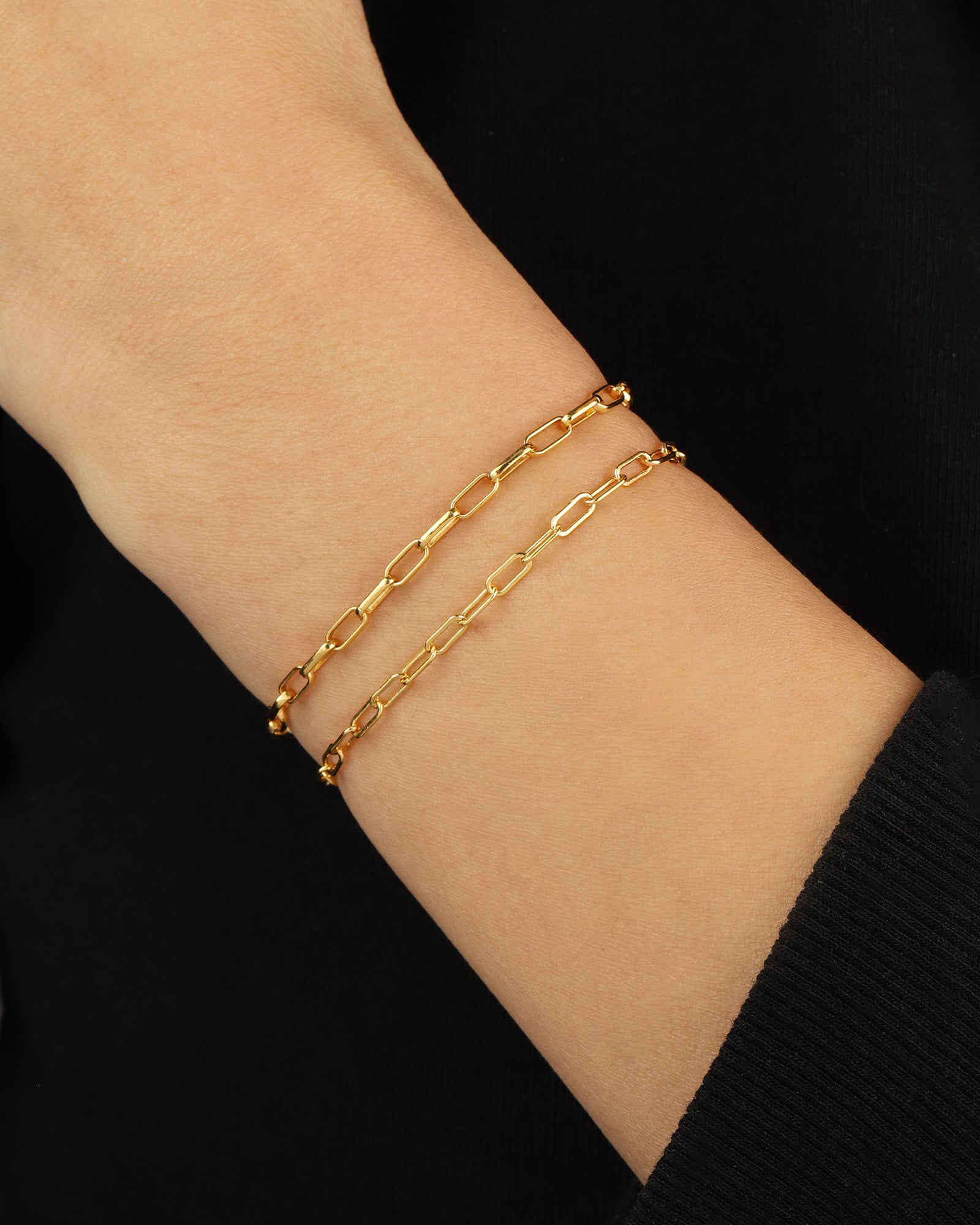 1948-Rectangular Rolo Bracelet | Medium-Bracelets-Blue Ruby Jewellery-Vancouver Canada