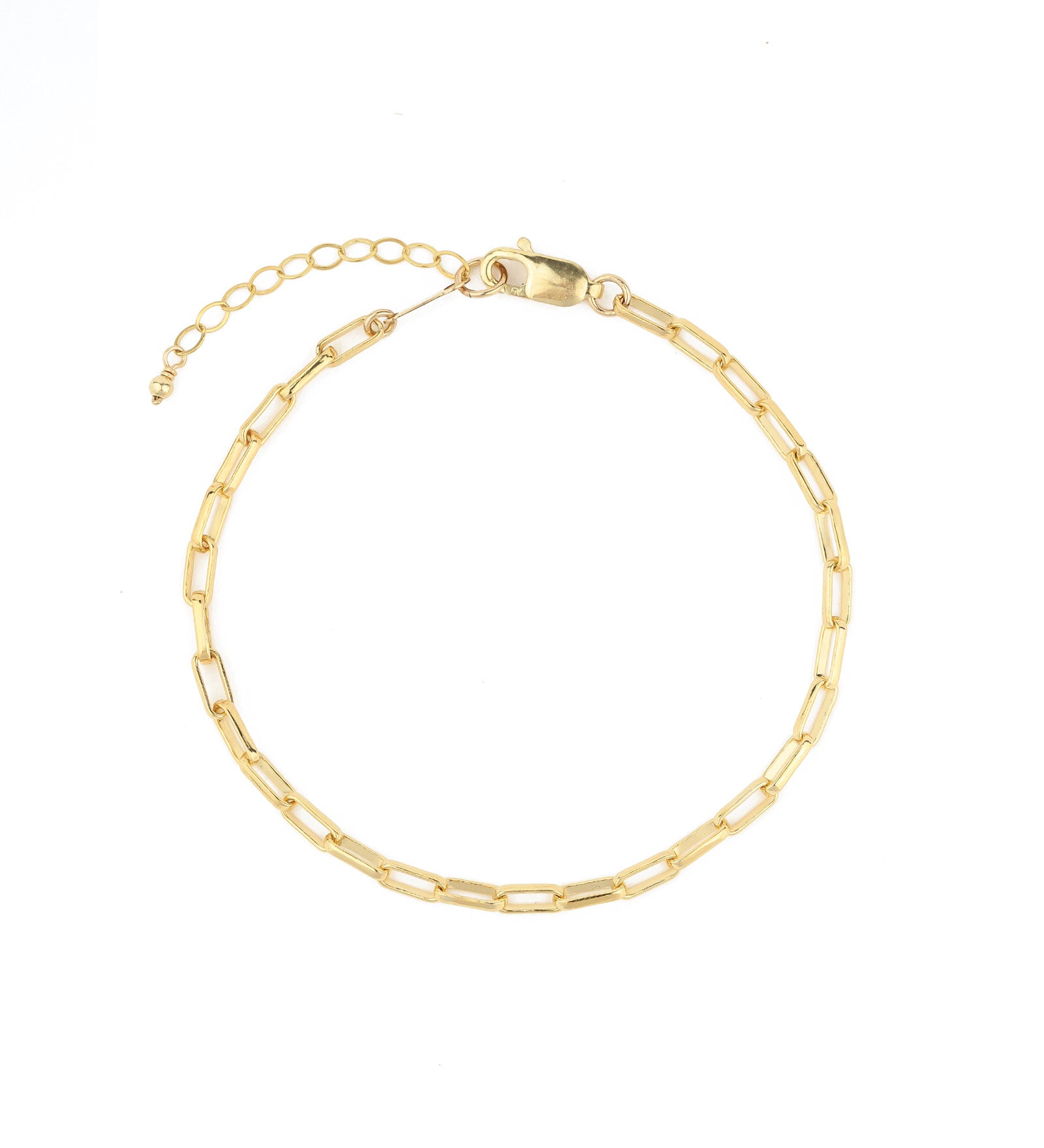 Rectangular Rolo Bracelet | Medium 14k Gold Filled