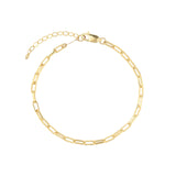 1948-Rectangular Rolo Bracelet | Medium-Bracelets-14k Gold Filled-Blue Ruby Jewellery-Vancouver Canada
