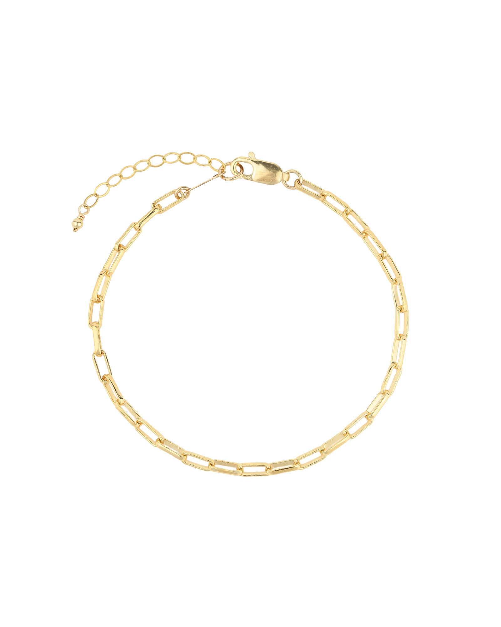 1948-Rectangular Rolo Bracelet | Medium-Bracelets-14k Gold Filled-Blue Ruby Jewellery-Vancouver Canada