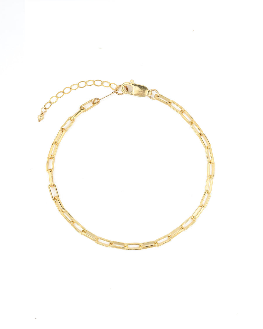 Rectangular Rolo Bracelet | Medium 14k Gold Filled