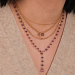 1948-Medium Rectangular Rolo Chain Necklace-Necklaces-Blue Ruby Jewellery-Vancouver Canada