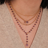 1948-Medium Rectangular Rolo Chain Necklace-Necklaces-Blue Ruby Jewellery-Vancouver Canada
