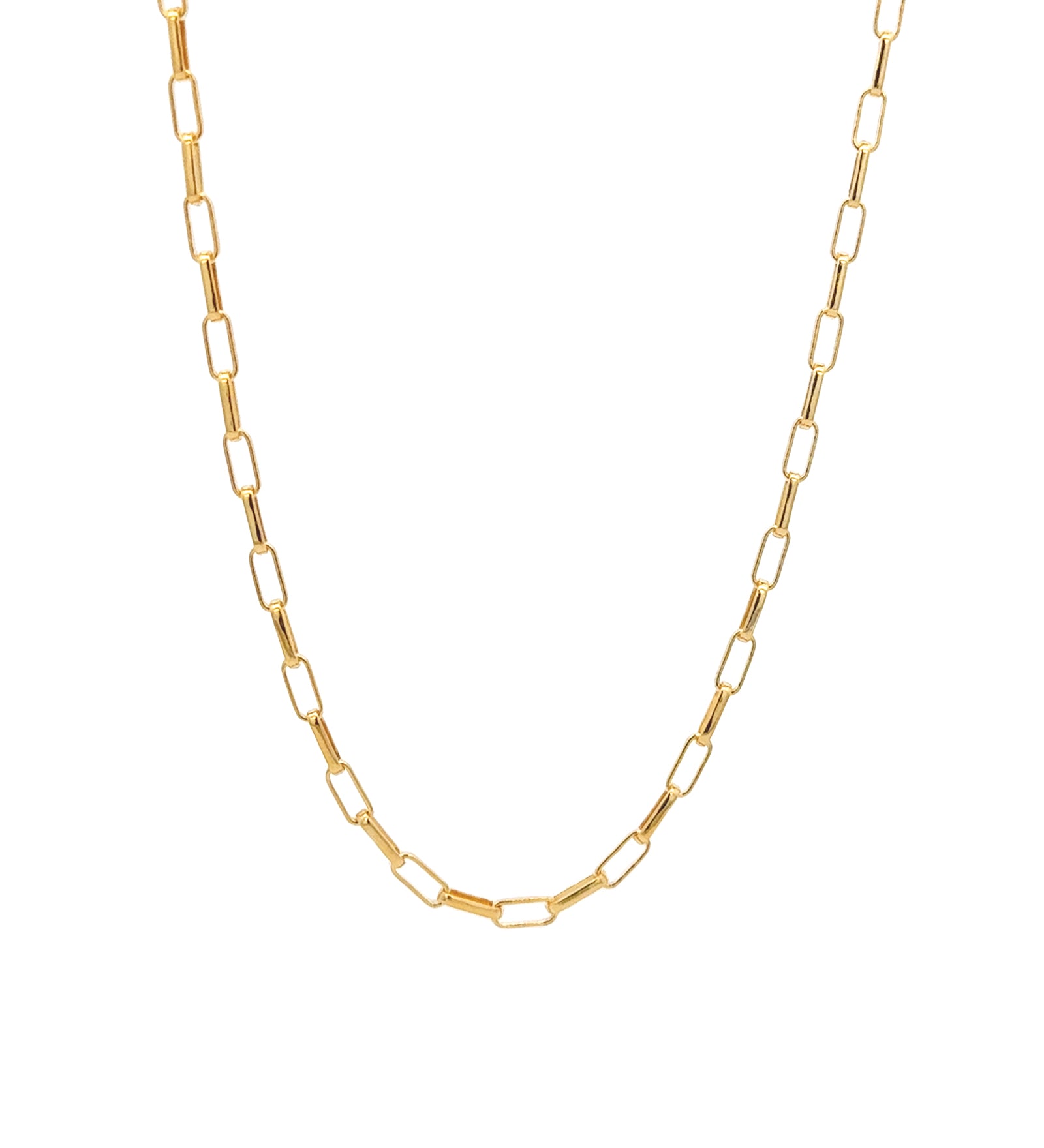 1948-Medium Rectangular Rolo Chain Necklace-Necklaces-14k Gold Filled-Blue Ruby Jewellery-Vancouver Canada