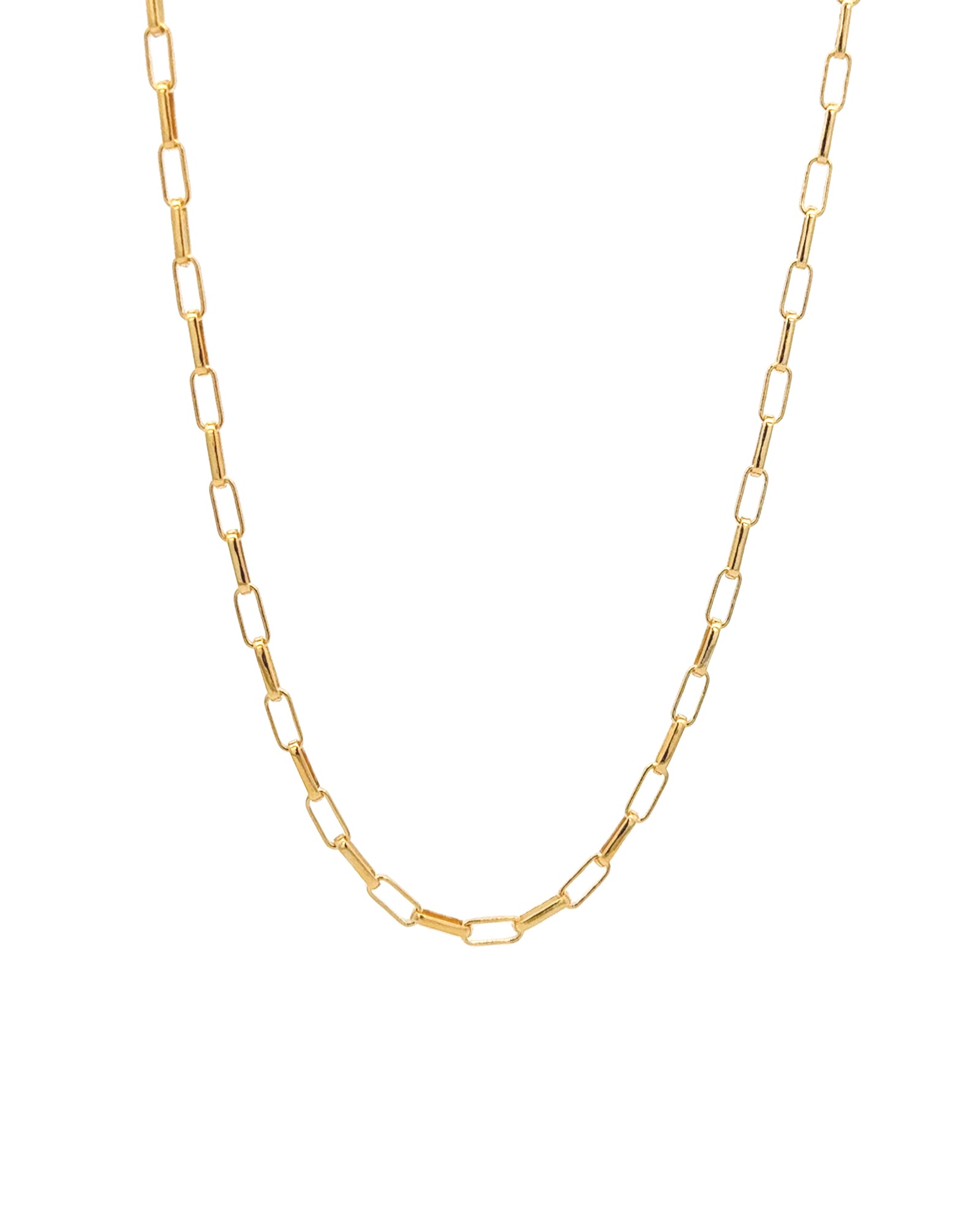 1948-Medium Rectangular Rolo Chain Necklace-Necklaces-14k Gold Filled-Blue Ruby Jewellery-Vancouver Canada