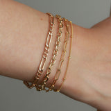 1948-Rectangle Link Bracelet-Bracelets-14k Gold Filled-Blue Ruby Jewellery-Vancouver Canada