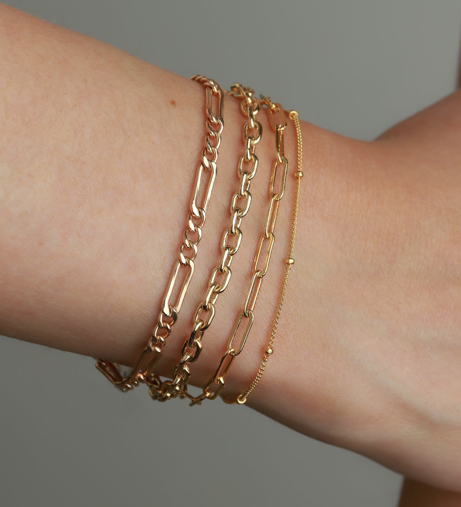 1948-Rectangle Link Bracelet-Bracelets-14k Gold Filled-Blue Ruby Jewellery-Vancouver Canada