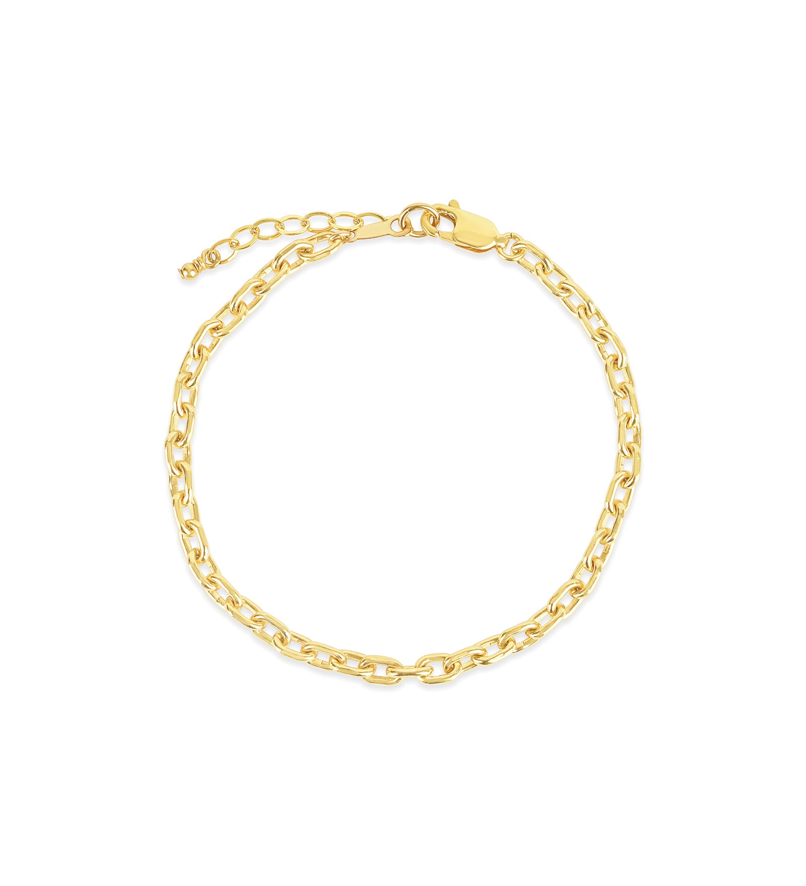 1948-Rectangle Link Bracelet-Bracelets-14k Gold Filled-Blue Ruby Jewellery-Vancouver Canada